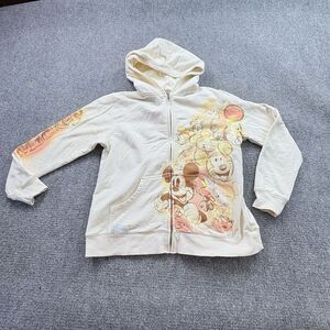Disney Store Hoodie Womens L Mickey Mouse All Over Print Zip Studio‎ Y2K *read